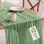Pureegg 2 Pack Cheesecloth Table Runner 120 Inch Rust
