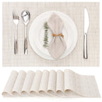 Myir JUN Black Placemats Set of 8 Kitchen and Dining Table Placemats