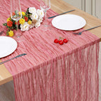12 Pack Cheesecloth Table Runner, Runner Gauze Boho Wedding Decor Romantic Table Runner for Wedding Birthday Party(35" x 118") (Terracotta)