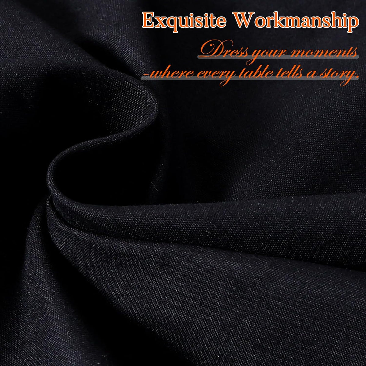 10 Pack Black Tablecloths 60 x 126 Inch for 8 Foot Rectangle Tables