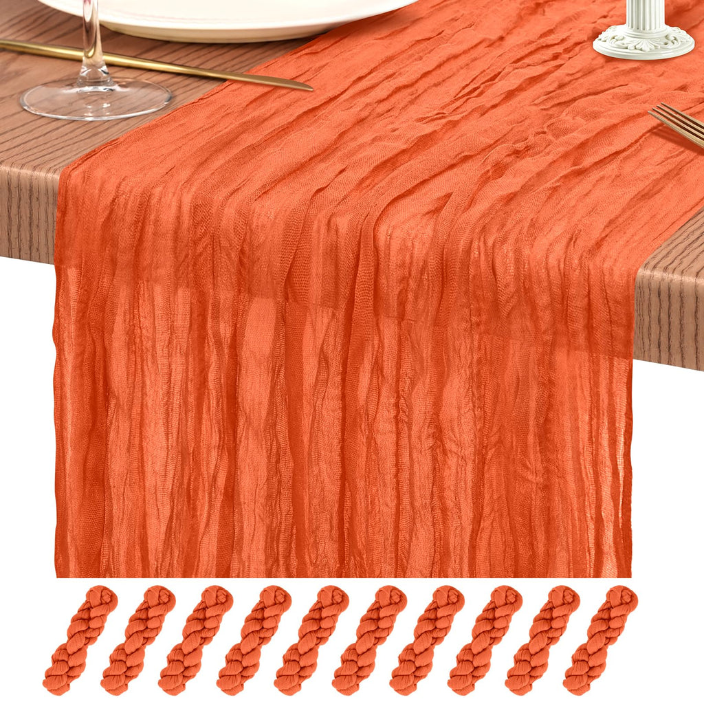 10 Pack Light Pink Cheesecloth Table Runner Wedding Birthday Table Decor