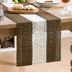 Artoid Mode Dark Grey Farmhouse Rustic Table Runner 12x72 Inch