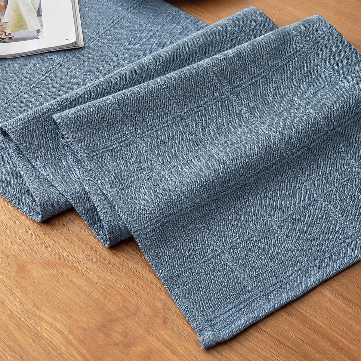 Linen Textured Table Runner, Ivory Table Runners 72 Inches Long