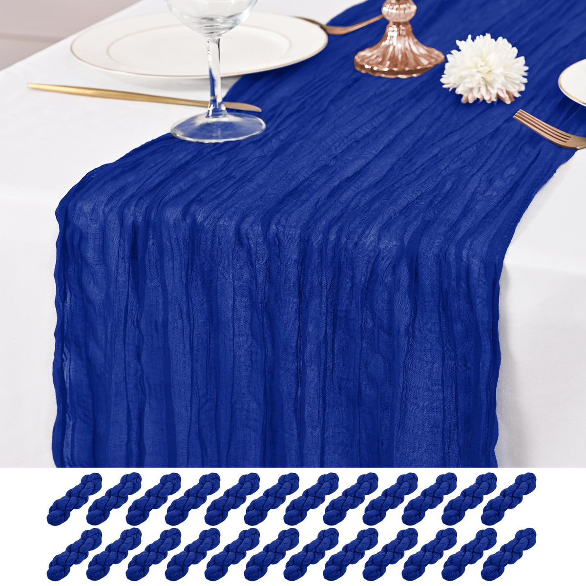 12 Pack Brown Table Runner 10Ft Cheesecloth Table Runner Rustic Gauze Table Runners Romantic Long Sheer Fabric Cheese Cloth Table Runners for Wedding Party Bridal Baby Shower