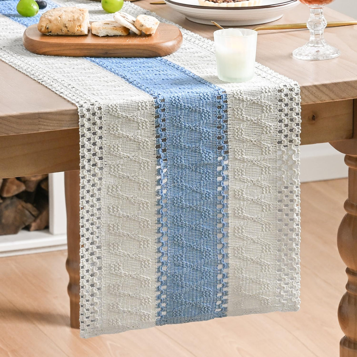 Artoid Mode Dark Grey Farmhouse Rustic Table Runner 12x72 Inch
