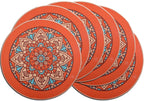PIGCHCY Place Mats Heat-Resistant Non Slip Placemats Washable Easy to Clean Woven Vinyl Placemats for Dining Table (Set of 4, Brown)