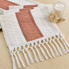 FEXIA Boho Table Runner for Fall Home Decor 12x72 Rustic with Tassels