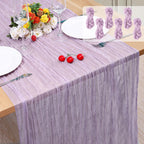 12 Pack Cheesecloth Table Runner, Runner Gauze Boho Wedding Decor Romantic Table Runner for Wedding Birthday Party(35" x 118") (Terracotta)