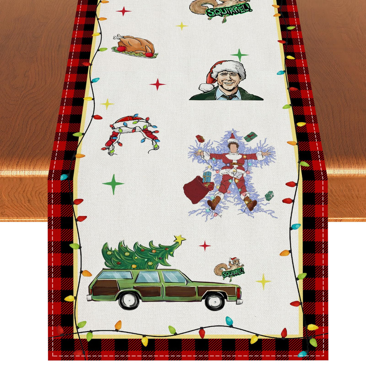 Rvsticty Fall Table Runner,Autumn Thanksgiving Decorations for Home Decor