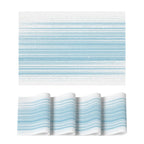 Artoid Mode Purple Gradient Stripes Placemats Set of 4, Washable Heat Resistant Non-Slip Woven Plastic Mardi Gras PVC Place Mats for Farmhouse Party Kitchen Dining Decor
