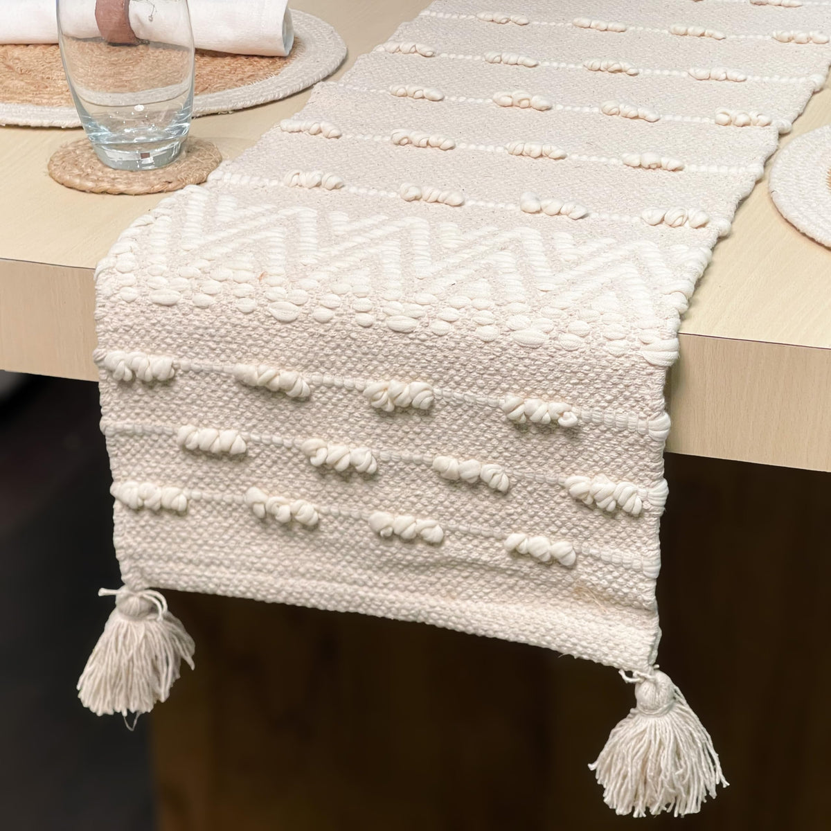 Chardin Home Cotton Placemats Set of 4, 13x19 Inch