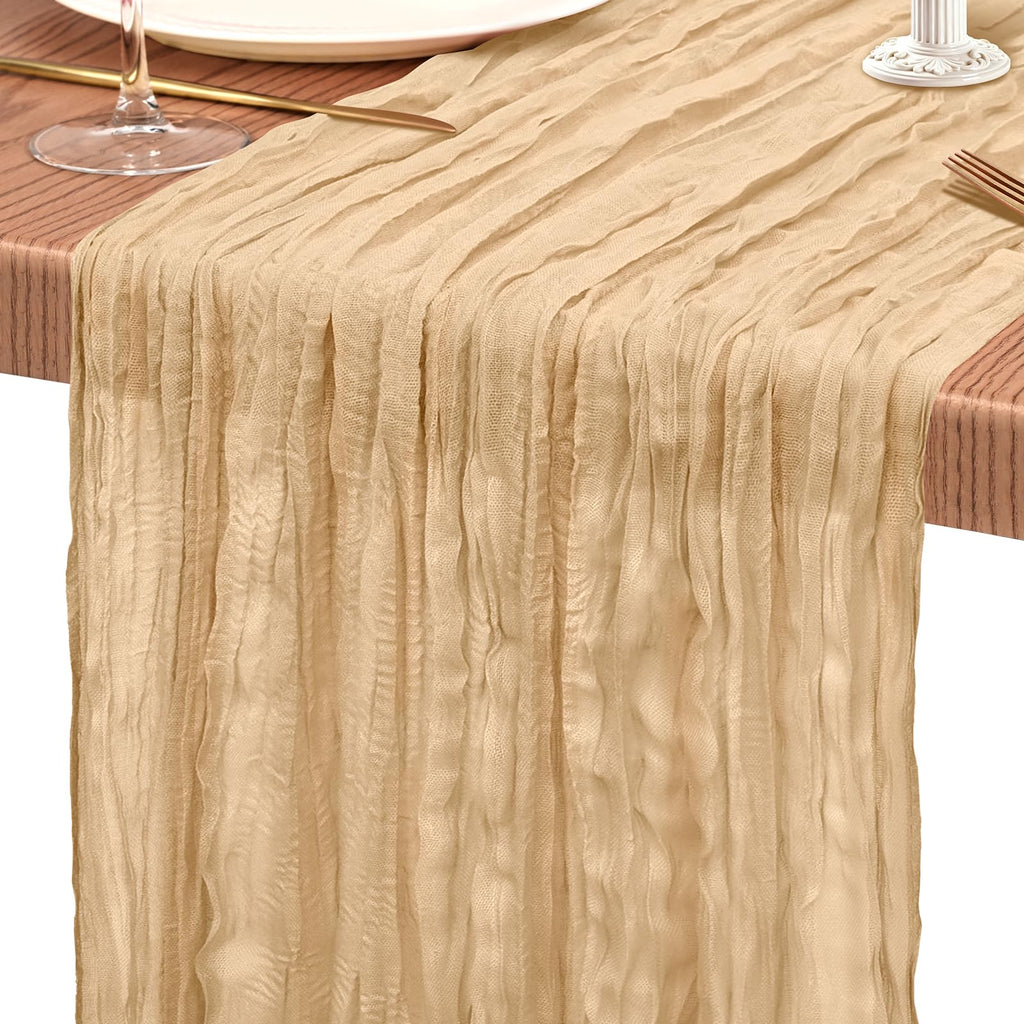 10 Pack Light Pink Cheesecloth Table Runner Wedding Birthday Table Decor