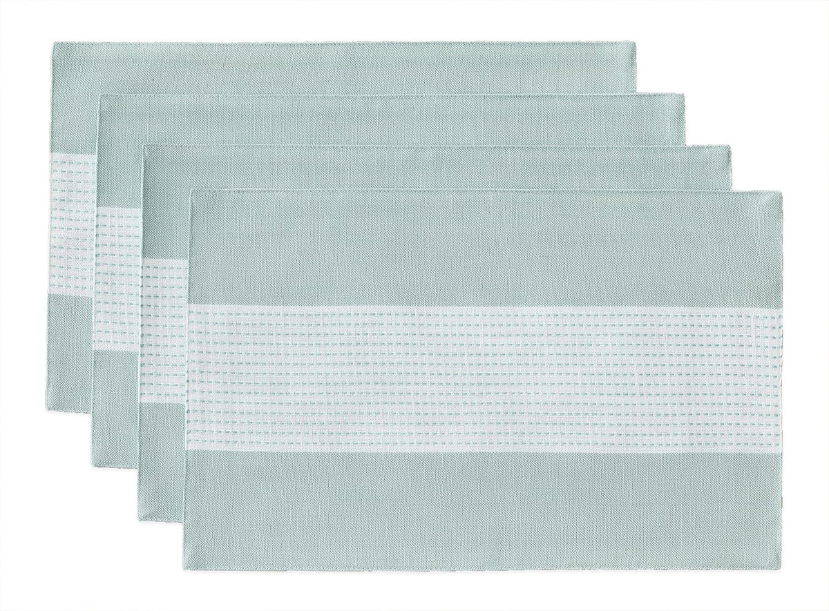 Wracra Linen Table Runner, Stripe Table Runners 72 Inches Sage Green