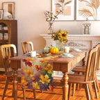 Rvsticty Fall Table Runner,Autumn Thanksgiving Decorations for Home Decor
