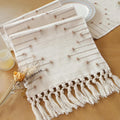 FEXIA Boho Table Runner for Fall Home Decor 12x72 Rustic with Tassels