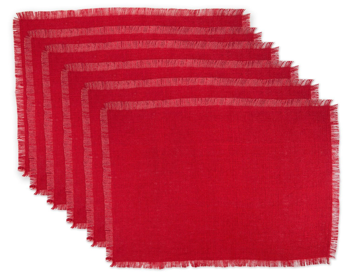 DII Jute Burlap Collection Kitchen Tabletop, Placemat Set, 13x19, Solid Natural, 6 Count