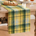 Artoid Mode Rust Farmhouse Plaid Fall Table Runner 13x72 Inch