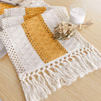 FEXIA Boho Table Runner for Fall Home Decor 12x72 Rustic with Tassels