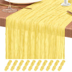 10 Pack Light Pink Cheesecloth Table Runner Wedding Birthday Table Decor