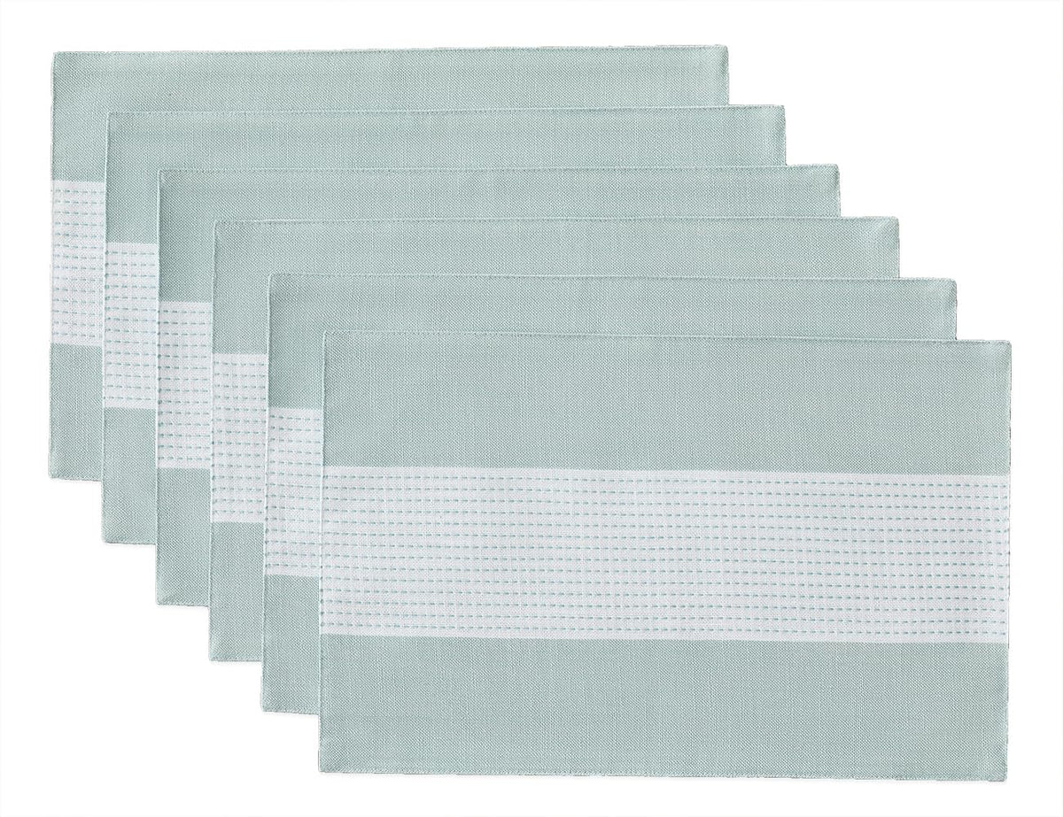 Wracra Linen Table Runner, Stripe Table Runners 72 Inches Sage Green