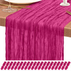 10 Pack Light Pink Cheesecloth Table Runner Wedding Birthday Table Decor