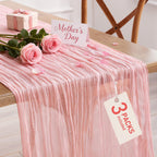 Pureegg 2 Pack Cheesecloth Table Runner 120 Inch Black
