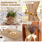 12" x 10 yd Burlap Table Runners, Jute Burlap Runner for Table, Fabric Roll with Finished Edges, Ideal for Weddings, Placemats, Crafts, Home Decoration, Gardening