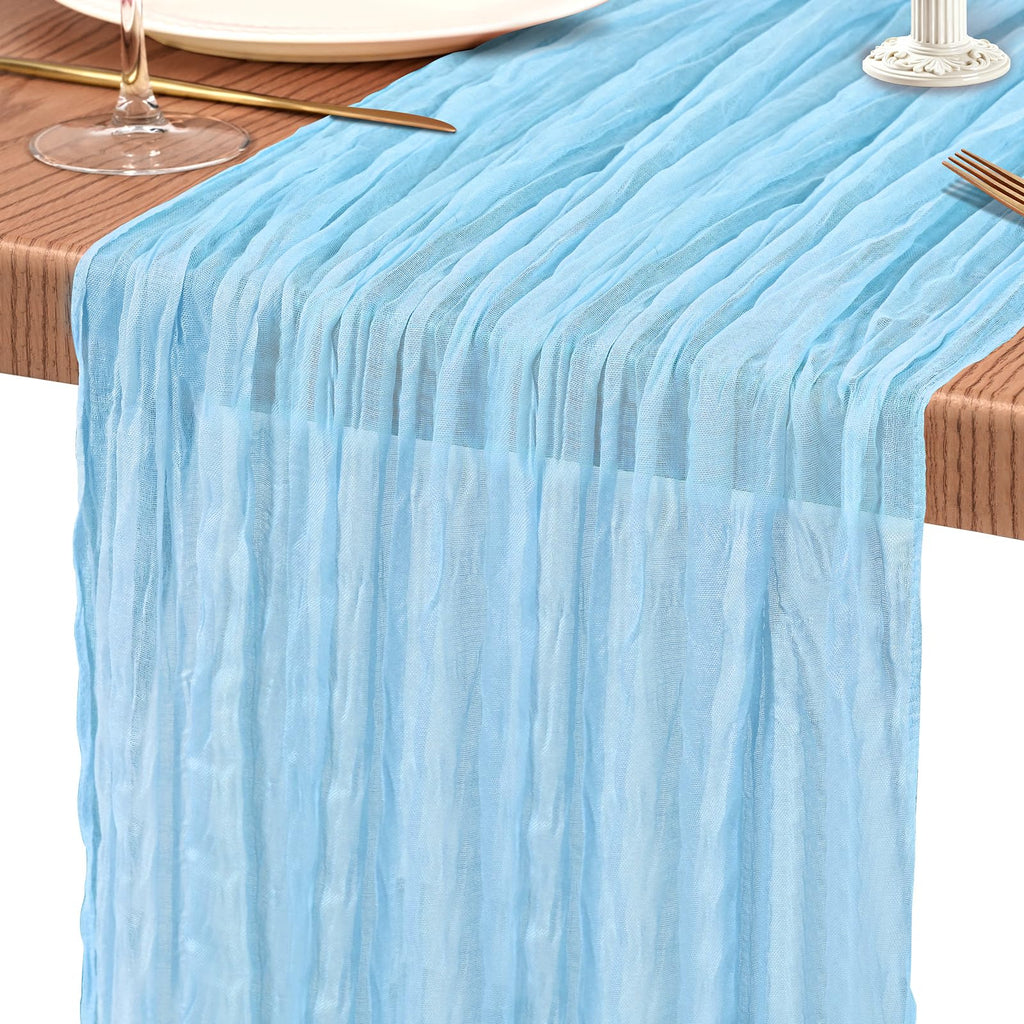 10 Pack Light Pink Cheesecloth Table Runner Wedding Birthday Table Decor