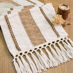FEXIA Boho Table Runner for Fall Home Decor 12x72 Rustic with Tassels