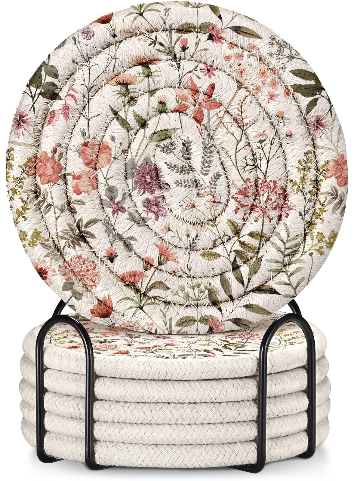 Heat Resistant Table Mats for Kitchen, Placemat, Pink Floral