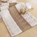 FEXIA Boho Table Runner for Fall Home Decor 12x72 Rustic with Tassels