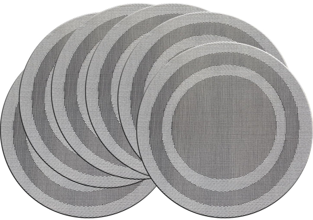 PIGCHCY Place Mats Heat-Resistant Non Slip Placemats Washable Easy to Clean Woven Vinyl Placemats for Dining Table (Set of 4, Brown)