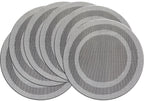 PIGCHCY Place Mats Heat-Resistant Non Slip Placemats Washable Easy to Clean Woven Vinyl Placemats for Dining Table (Set of 4, Brown)