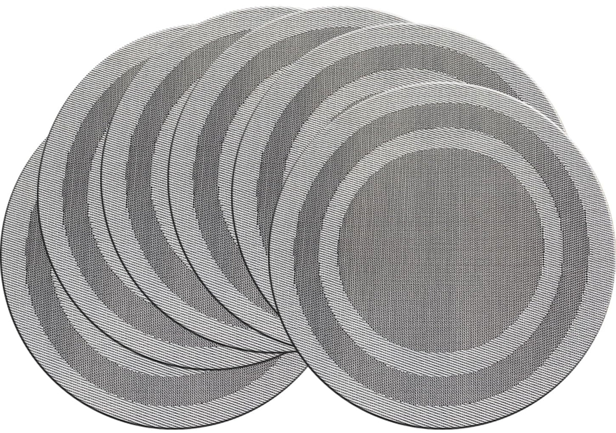 PIGCHCY Place Mats Heat-Resistant Non Slip Placemats Washable Easy to Clean Woven Vinyl Placemats for Dining Table (Set of 4, Brown)