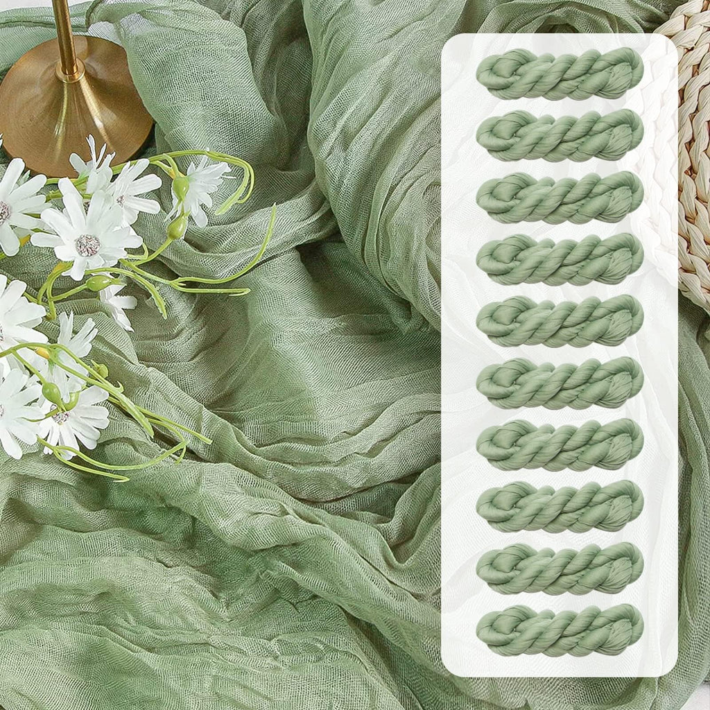 FEXIA Beige Cheesecloth Table Runner Gauze Rustic Boho Party Decoration