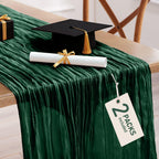 Pureegg 2 Pack Cheesecloth Table Runner 120 Inch Black