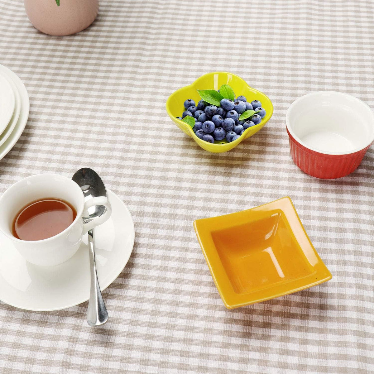Tablecloths, Rectangle Vintage Table Covers Pure Cotton Gingham Tablecloths Oversized Christmas Holiday Home Decorative Checkered Plaid Table cloths for Everyday Dinner (Light Brown, 120 X 60 inch)