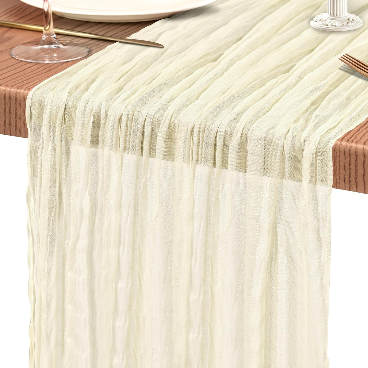 10 Pack Light Pink Cheesecloth Table Runner Wedding Birthday Table Decor