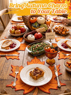 Alphatool Fall Placemats Set of 6 for Thanksgiving Table Decor