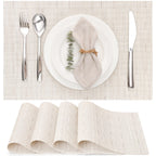 Myir JUN Black Placemats Set of 8 Kitchen and Dining Table Placemats