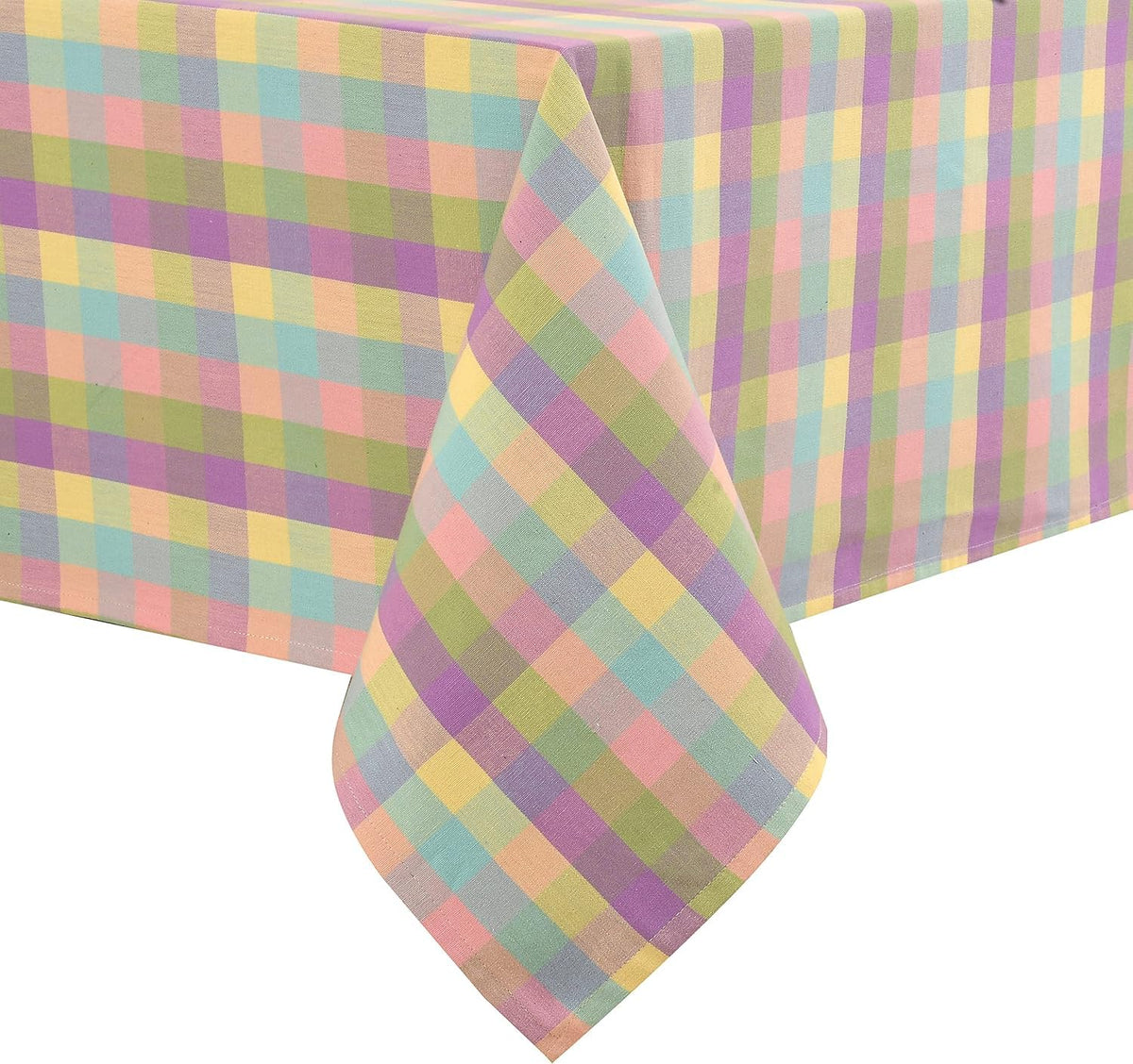 Urban Villa Tablecloth Cotton Tabletop 60x84 (6-8 Seats) White