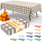 misaya 4 Packs 54 x 78 Inch Checkered Disposable Table Cloth