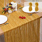 12 Pack Cheesecloth Table Runner, Runner Gauze Boho Wedding Decor Romantic Table Runner for Wedding Birthday Party(35" x 118") (Terracotta)
