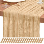 10 Pack Light Pink Cheesecloth Table Runner Wedding Birthday Table Decor