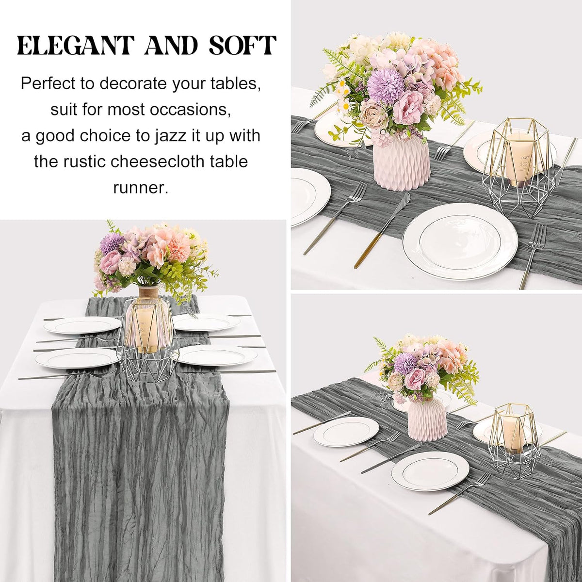 10FT Cheesecloth Table Runner Boho Party Home Decorations