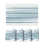 Artoid Mode Purple Gradient Stripes Placemats Set of 4, Washable Heat Resistant Non-Slip Woven Plastic Mardi Gras PVC Place Mats for Farmhouse Party Kitchen Dining Decor