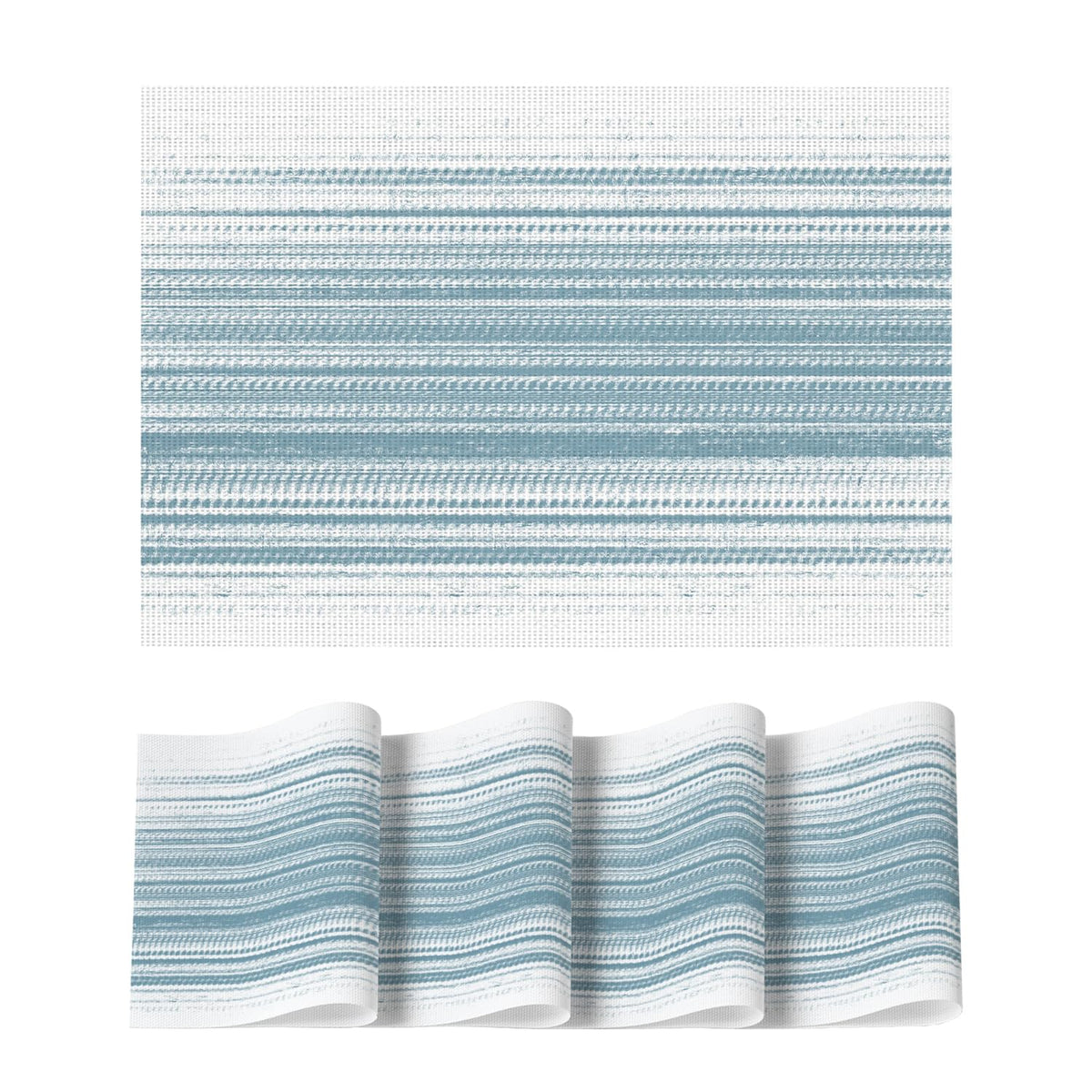 Artoid Mode Purple Gradient Stripes Placemats Set of 4, Washable Heat Resistant Non-Slip Woven Plastic Mardi Gras PVC Place Mats for Farmhouse Party Kitchen Dining Decor