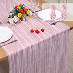 12 Pack Cheesecloth Table Runner, Runner Gauze Boho Wedding Decor Romantic Table Runner for Wedding Birthday Party(35" x 118") (Terracotta)