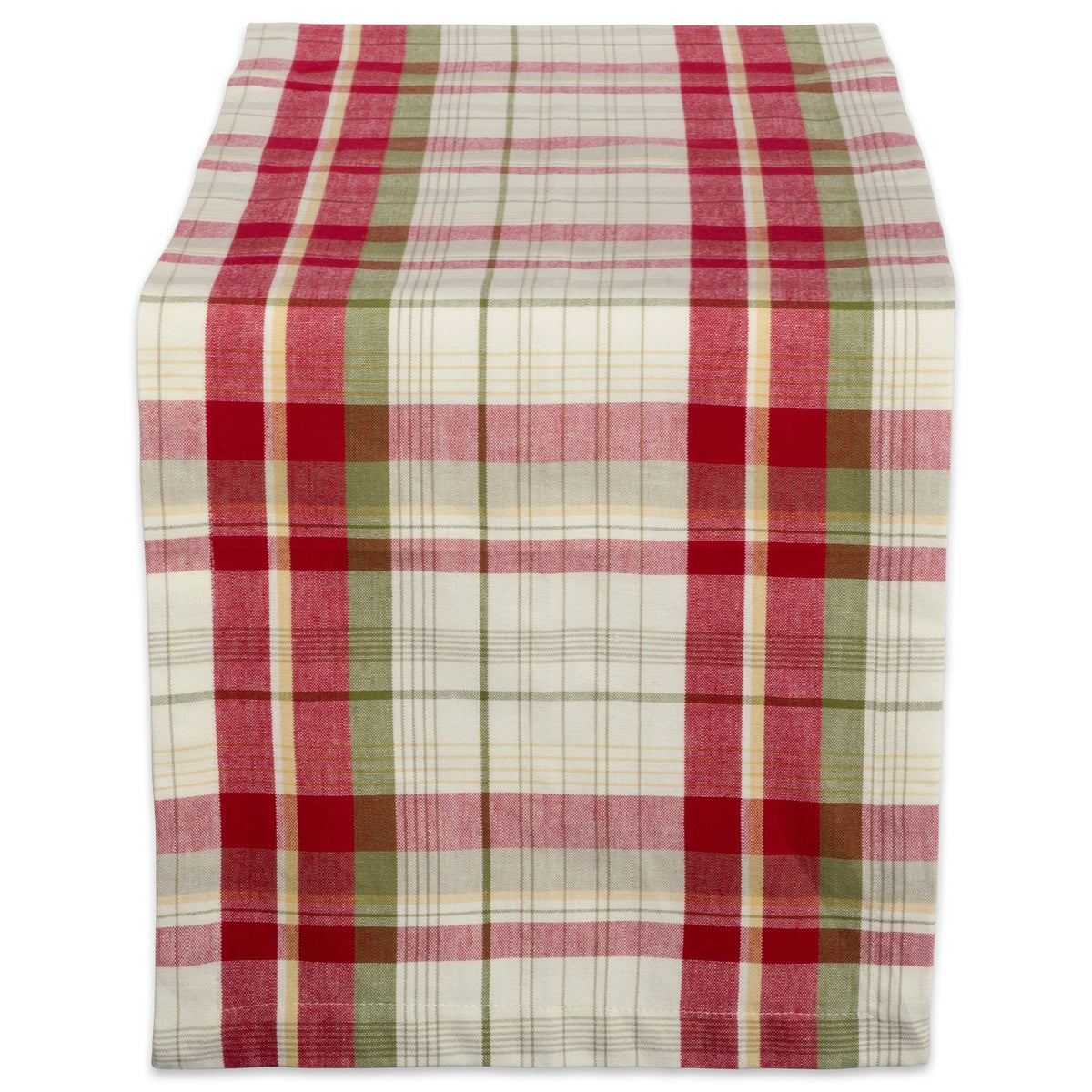 DII Give Thanks Plaid Fall Table Decor, Autumn & Thanksgiving Tabletop Linens, 14x108 Table Runner