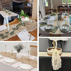 4 Pack Ivory Cheesecloth Table Runner 20 x 120 inch Gauze Table Runners 10 FT Long,Semi Sheer Cheese Cloth Fabric Table Runner Bulk for Wedding,Party,Baby Shower,Bridal Shower Decoration